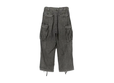 BEAMS Big 6-Pocket Denim Cargo Pants "Black"
