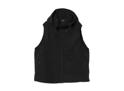 BEAMS Water Repellent Lightweight Hooded Vest "Black"