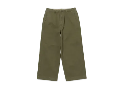 BEAMS 1940s Detail Wide Chino Pants "Olive"