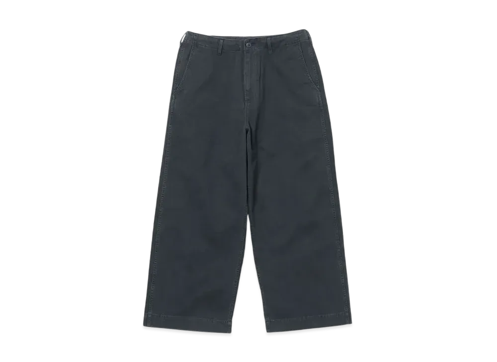 BEAMS 1940s Detail Wide Chino Pants "Navy"