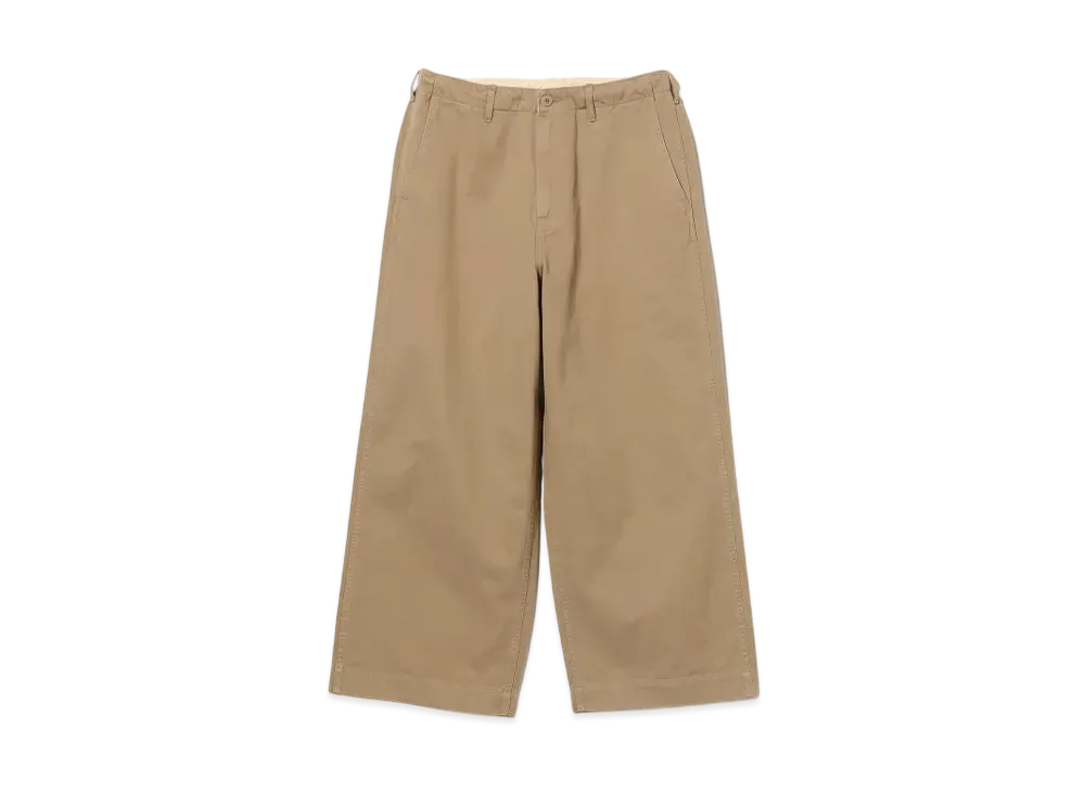 ビームス 1940sディテール ワイドチノパンツ "ベージュ"