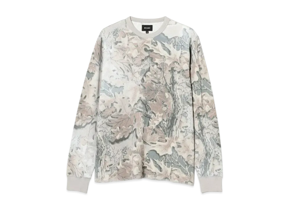 BEAMS Printed Thermal Crewneck Tee "Realtree"