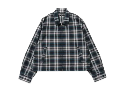 BEAMS Short Check Blouson "Navy"