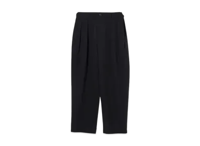 BEAMS Mesh-Like 2-Pleat Tapered Slacks "Navy"