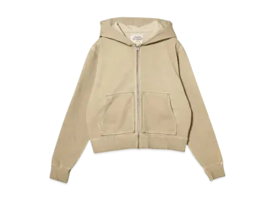 BEAMS FUTURE ARCHIVE Aging Sweat Zipup Hoodie "FadeBeige"