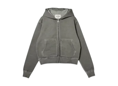 BEAMS FUTURE ARCHIVE Aging Sweat Zipup Hoodie "FadeBlack"