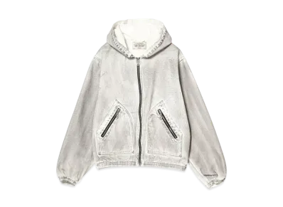 BEAMS FUTURE ARCHIVE Fade Denim Hoodie "White"