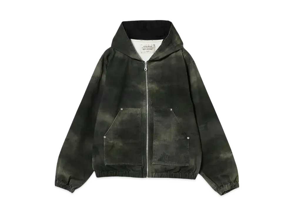 BEAMS FUTURE ARCHIVE Fade Camo Hoodie "Olive"