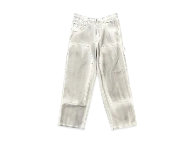 BEAMS FUTURE ARCHIVE Fade Doubie Knee Denim "White"