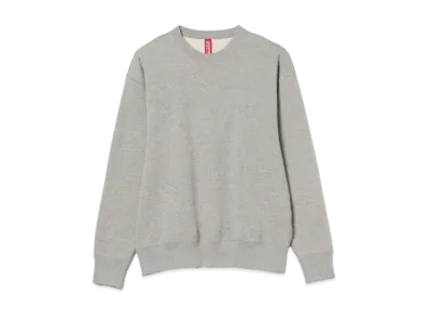 BEAMS JAPAN x LOOPWHEELER Hanging Fleece Loose Fit Crew Neck Sweatshirt "Gray"
