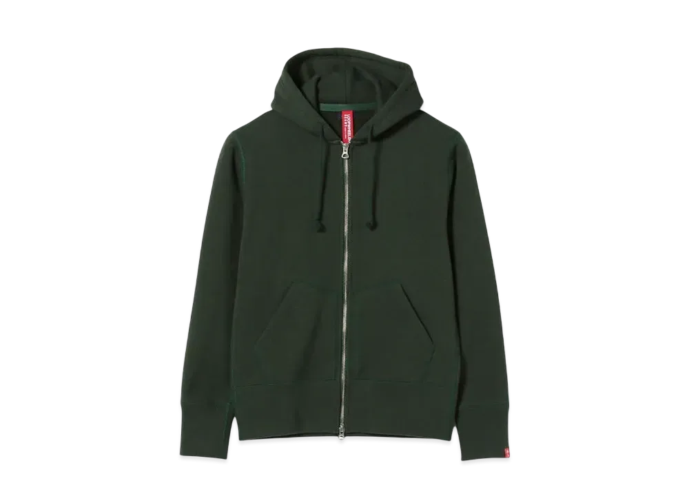 BEAMS JAPAN x LOOPWHEELER Hanging Fleece Full Zip Parka "Green"