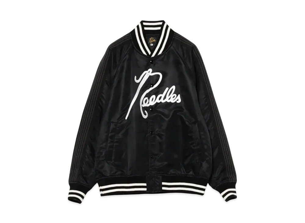 BEAMS x NEEDLES Nylon Stadium Jacket "Black"