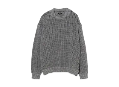 BEAMS Heathered Mesh Crew Neck Knit "Gray"