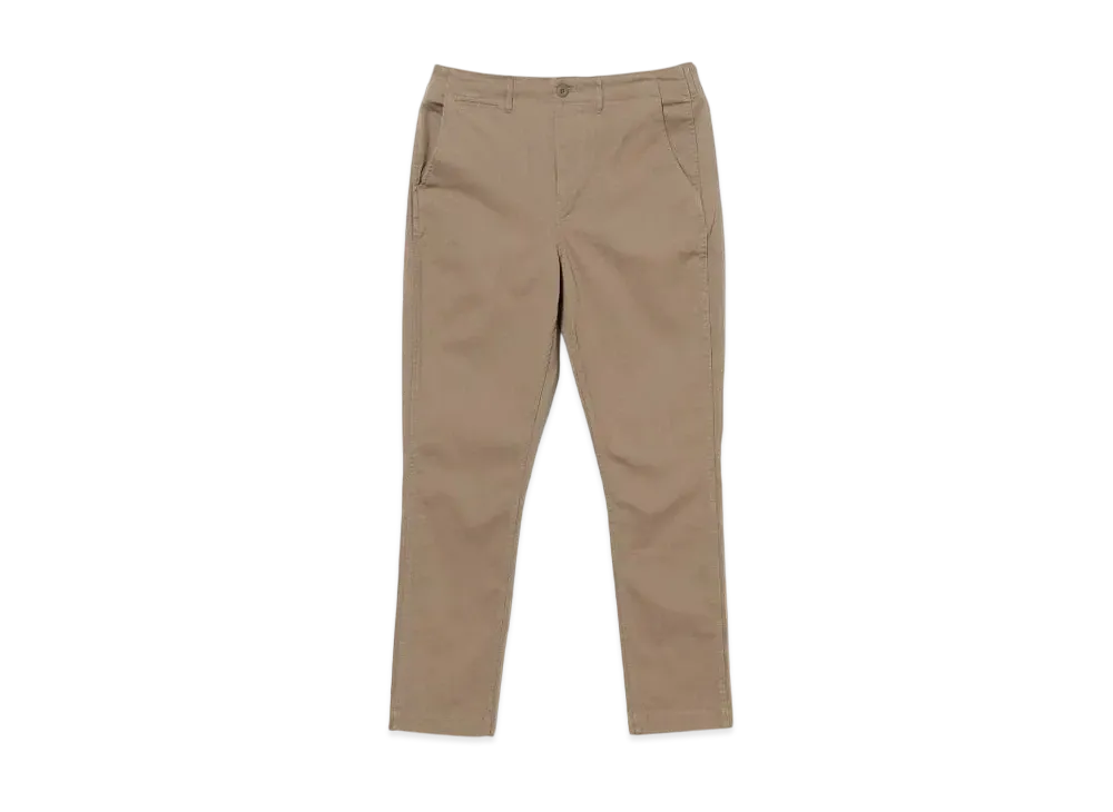 BEAMS Cotton Pique Stretch Tapered Pants "Beige"