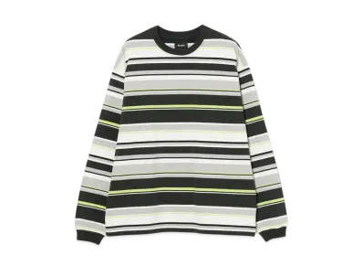 BEAMS Multi-Border Long-Sleeve Tee "Navy"