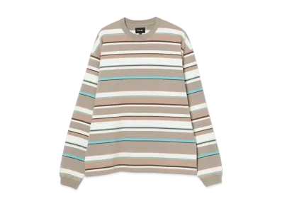 BEAMS Multi-Border Long-Sleeve Tee "Taupe"