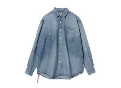 BEAMS Aging Denim Shirt "BlackUsed"