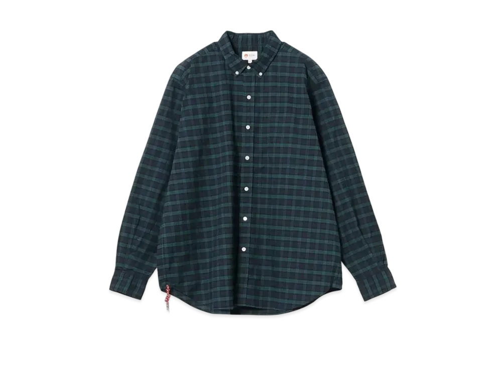 BEAMS Wide-Fit Button-Down Shirt "Watch"
