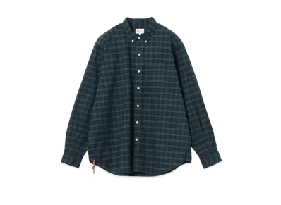 BEAMS Wide-Fit Button-Down Shirt "Watch"