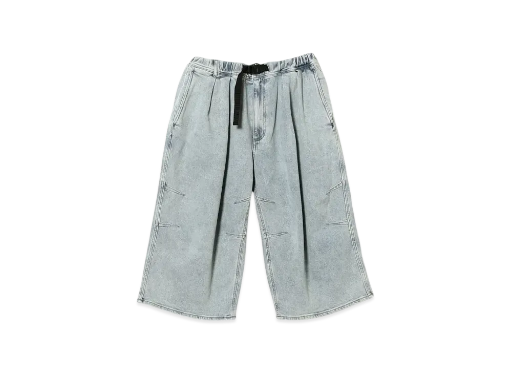 BEAMS Quarter-Length Denim Webbing Pants "IceWash"