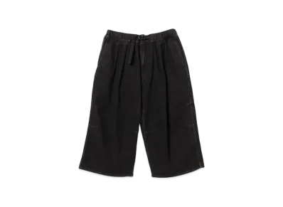 BEAMS Quarter-Length Denim Webbing Pants "Black"