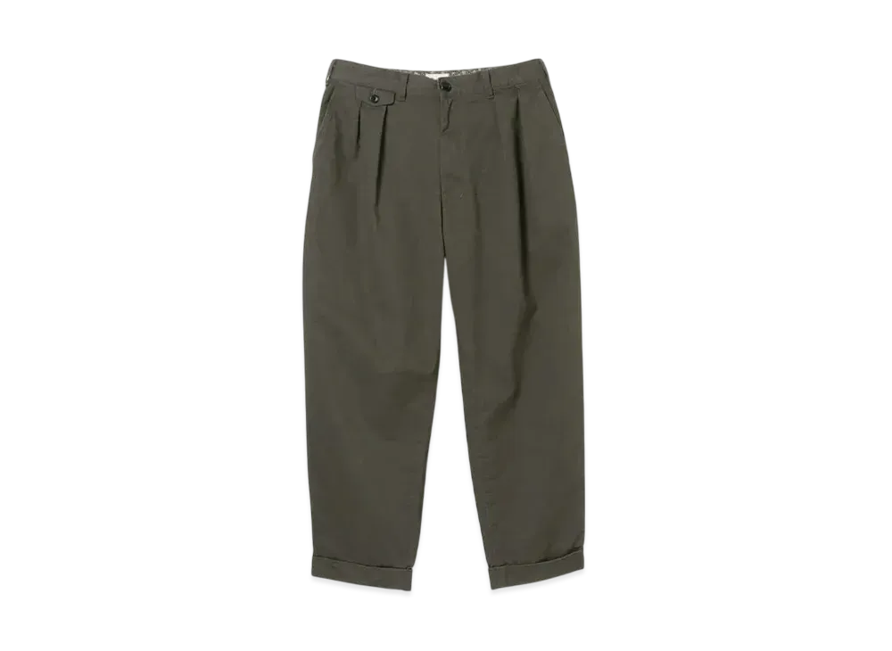 BEAMS 2 Pleats Chino "ChacoalGray"