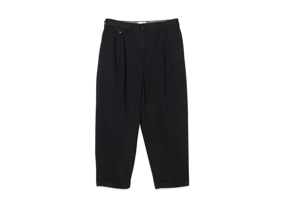 BEAMS 2 Pleats Chino "Black"