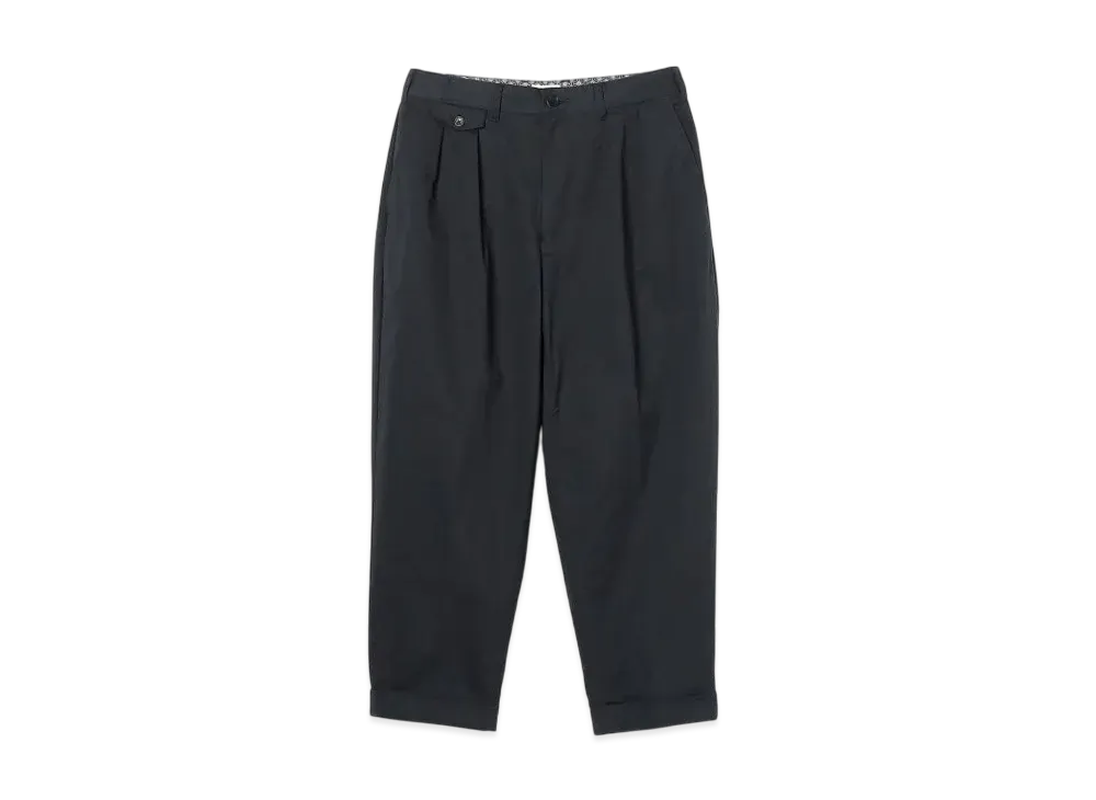 BEAMS 2 Pleats Chino "Navy"
