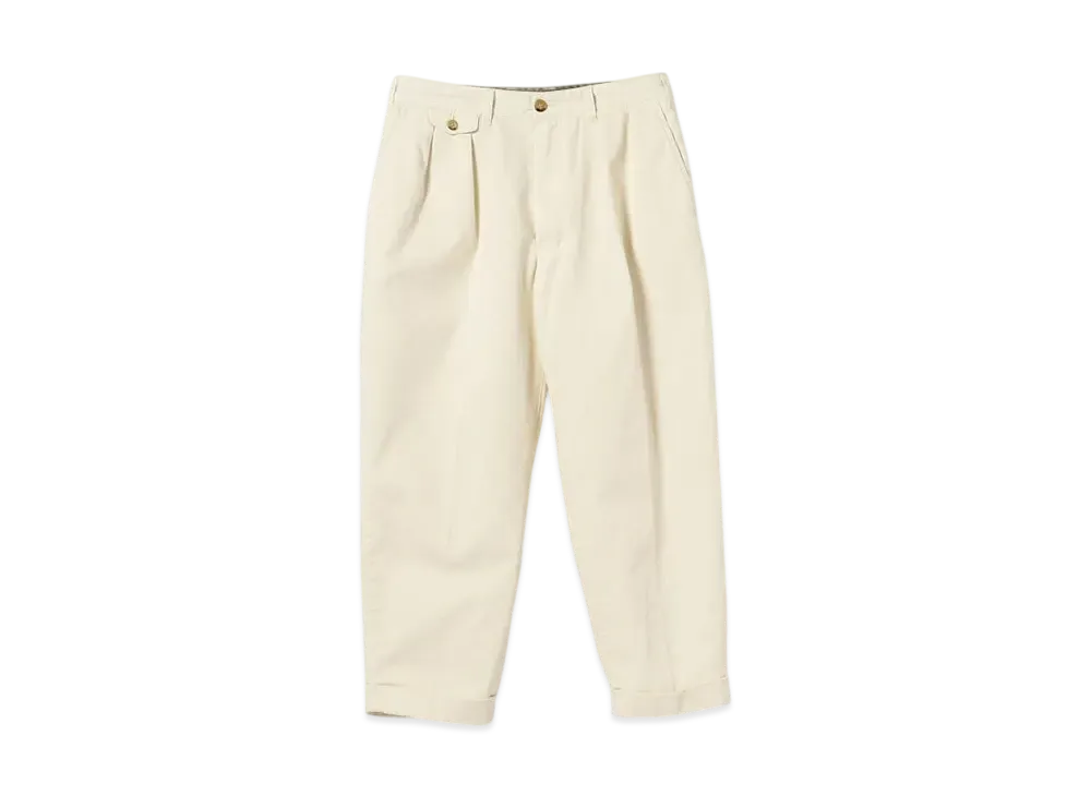 BEAMS 2 Pleats Chino "OffWhite"