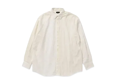 BEAMS Relaxed Fit Crazy Dobby Shirt "White"
