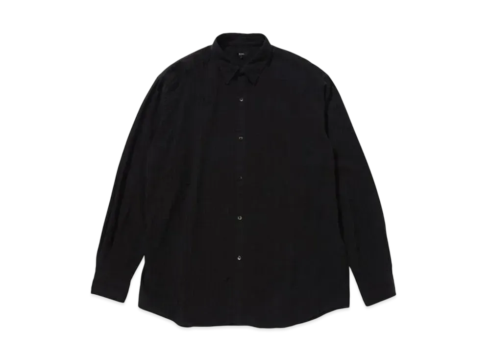 BEAMS Relaxed Fit Crazy Dobby Shirt "Black"