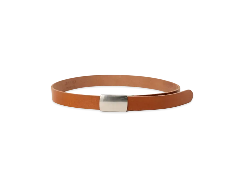 BEAMS Leather Square Buckle Belt "Brown"