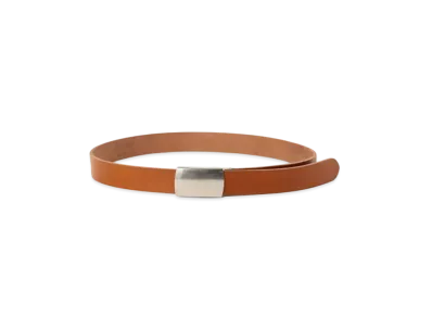 BEAMS Leather Square Buckle Belt "Brown"