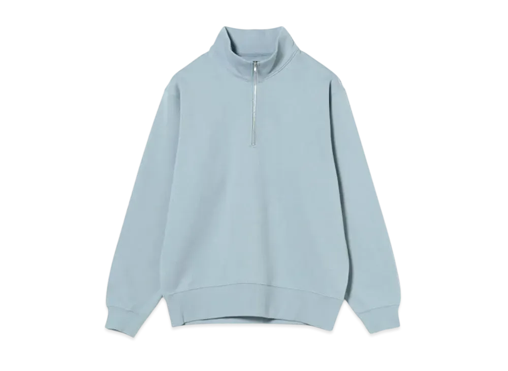 BEAMS Half Zip Sweatshirt "Sax"
