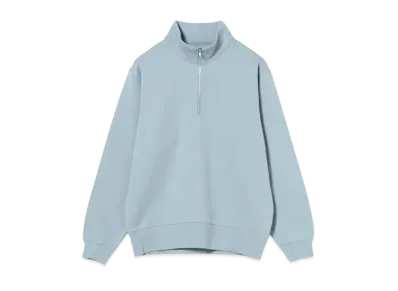 BEAMS Half Zip Sweatshirt "Sax"