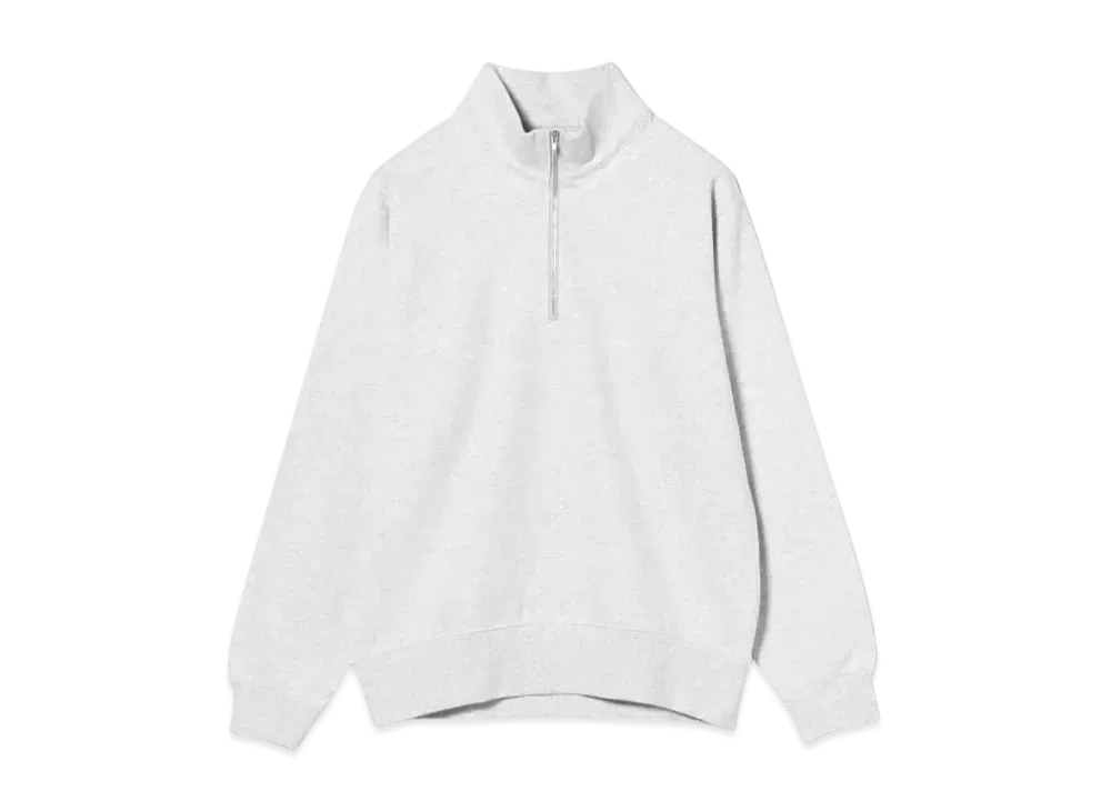 BEAMS Half Zip Sweatshirt "AshGray"