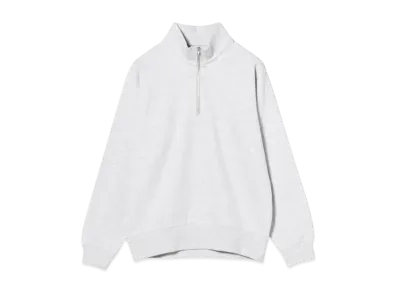 BEAMS Half Zip Sweatshirt "AshGray"