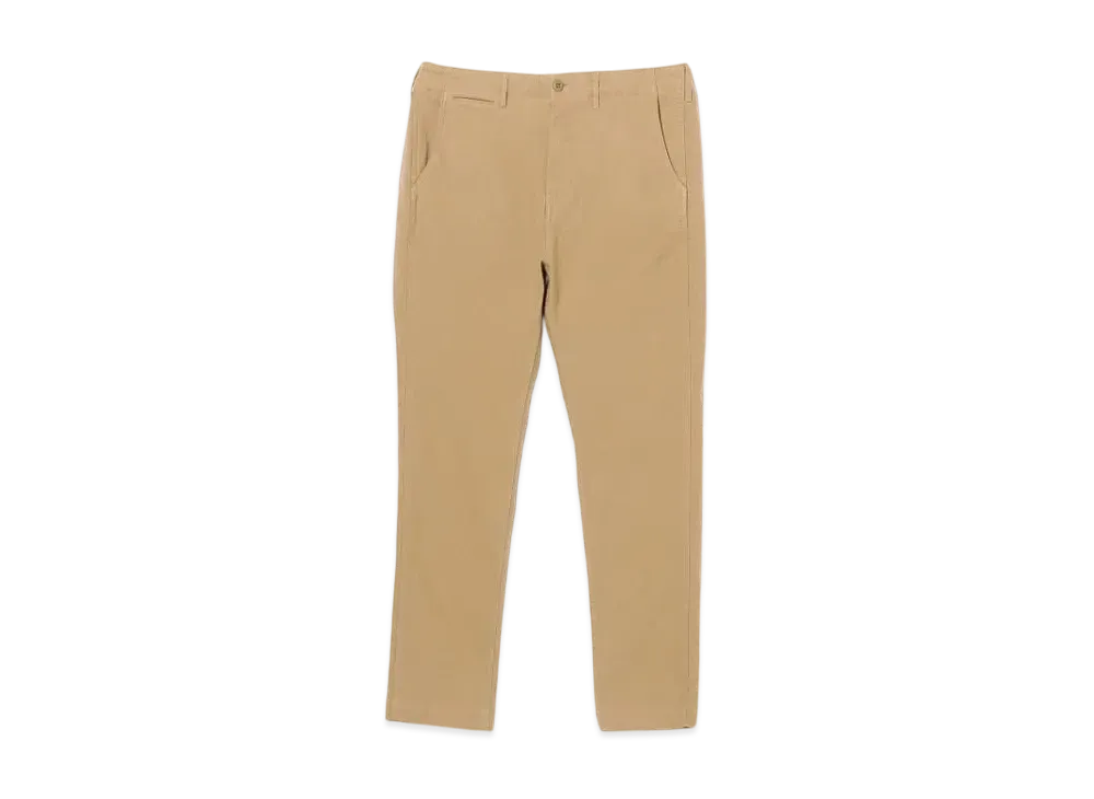 BEAMS Moleskin Stretch Tapered Pants "Beige"