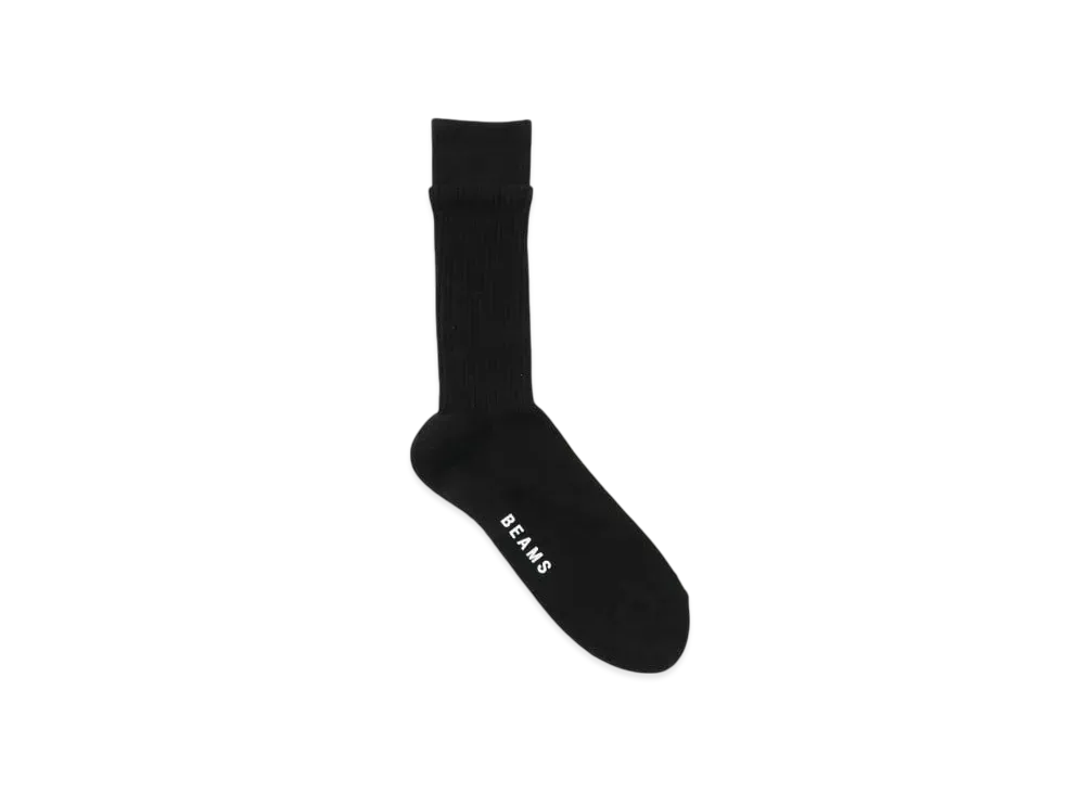 BEAMS Faux Layered Socks "Black"