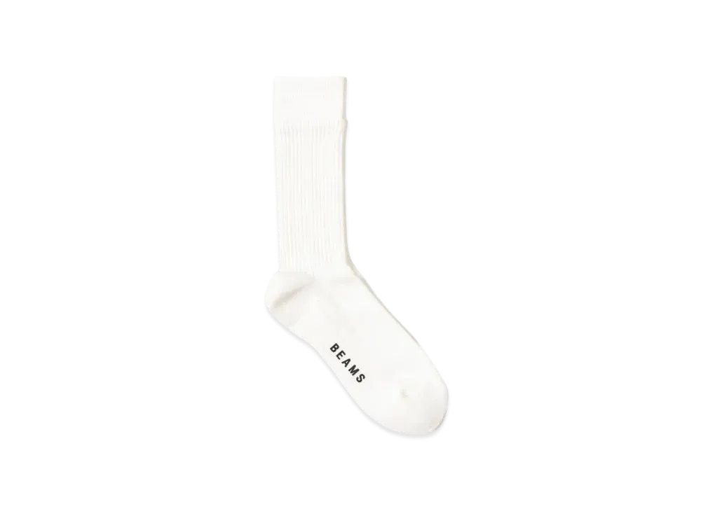 BEAMS Faux Layered Socks "White"