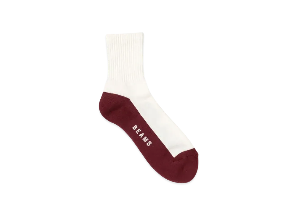 BEAMS Switch Bottom Socks "White"
