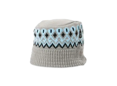 BEAMS Jacquard Knit Bucket Hat "Gray"