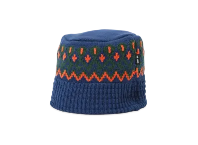 BEAMS Jacquard Knit Bucket Hat "Navy"