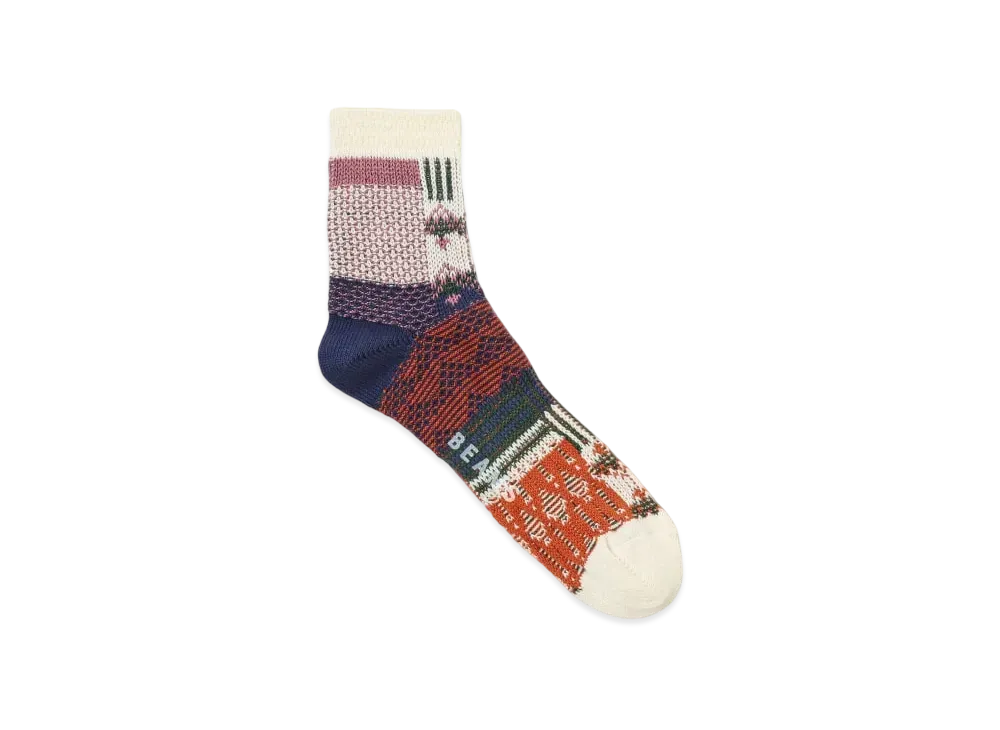 BEAMS Multicolor Lynx Crew Socks "OffWhite"