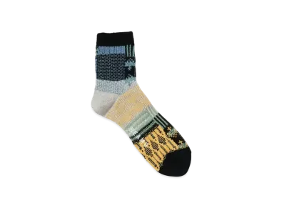 BEAMS Multicolor Lynx Crew Socks "Black"