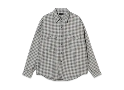 BEAMS Herringbone Check Work Shirt "ChacoalGray"