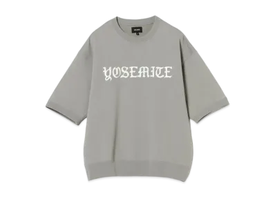 BEAMS Overdyed Print Half-Sleeve Sweatshirts "Gray"