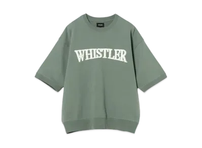 BEAMS Overdyed Print Half-Sleeve Sweatshirts "Green"