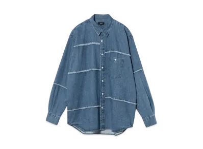 BEAMS Cut-Off Denim Work Shirt "Indigo"