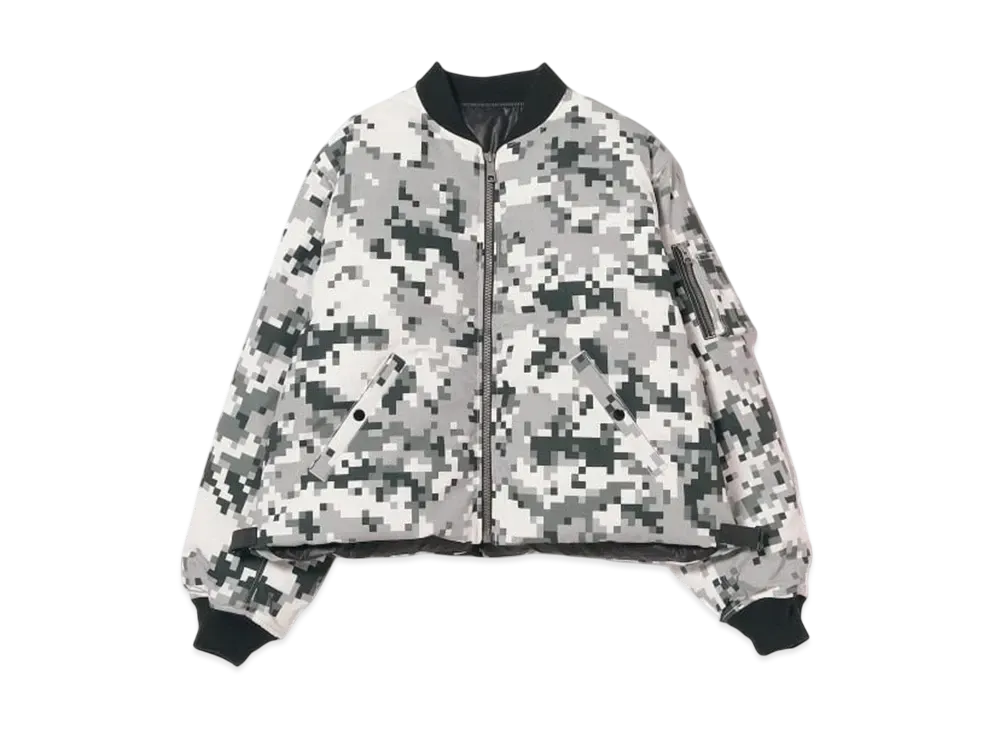 BEAMS Reversible Down Flight Jacket "Black"